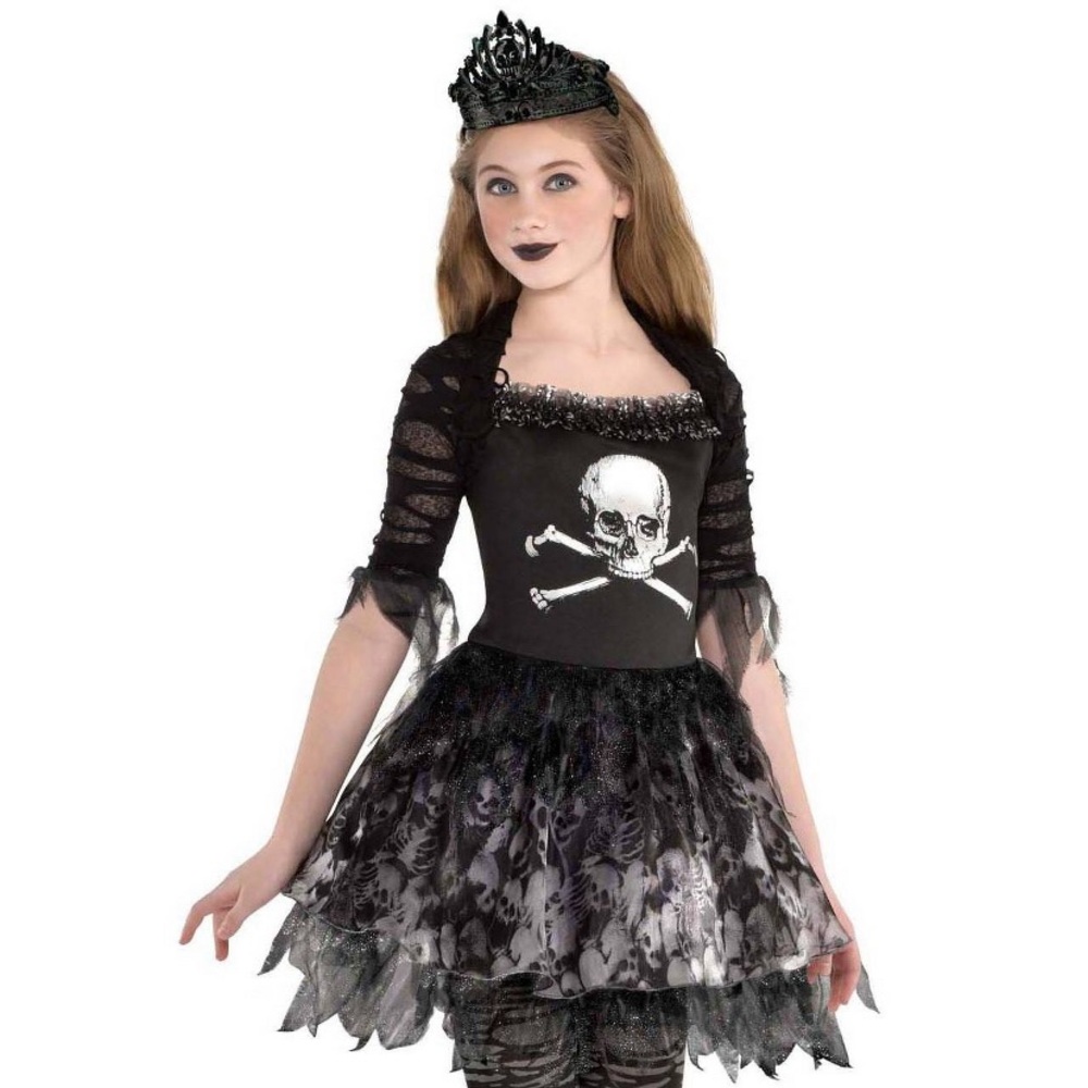 Zombie ballerina costume with skull crown